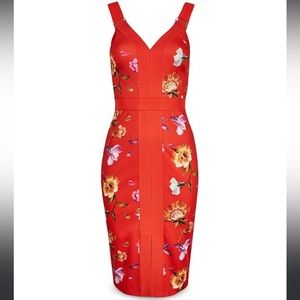 Ted Baker floral red dress